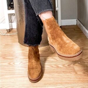 COPY - TORY BURCH suede lug bootie